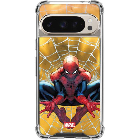 Marvel Spiderman Web Shooting Google Pixel 9/9 Pro Clear Case